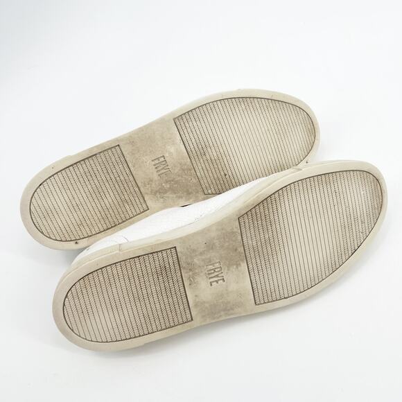 FRYE Ivy Low Lace Leather Sneakers White Size 8.5 - Picture 5 of 8